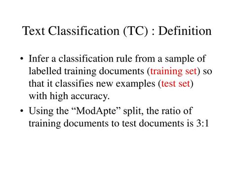 Ppt Text Classification Powerpoint Presentation Free Download Id 3963855