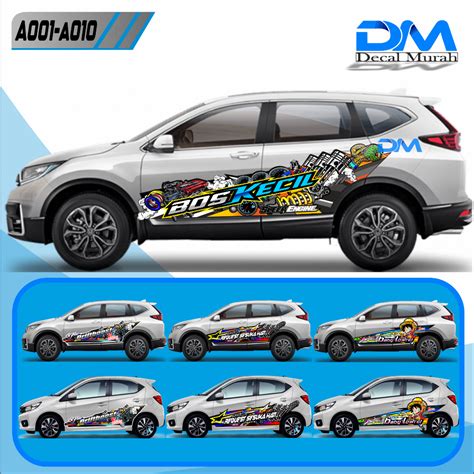 Jual DECAL MOBIL INOVA REBON AVANZA XENIA A001 A010 DECAL STIKER MOBIL