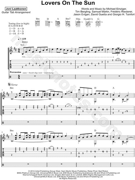 Joni Laakkonen Lovers On The Sun Guitar Tab In B Minor Download