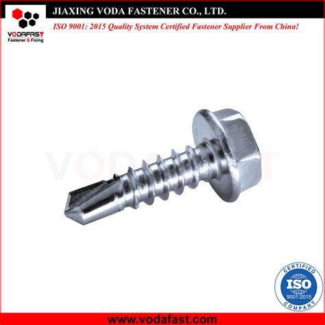 Vodafast Zinc Plated Hex Hexagon Washer Head Self Drilling Screw