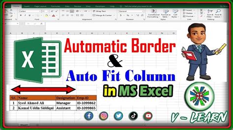 How To Add Borders Automatically To Cells In Excel How To Auto Fit Column In Excel Cell