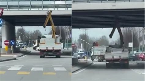 Il Camion Sbatte Contro Il Ponte Lo Schianto Impressionante La