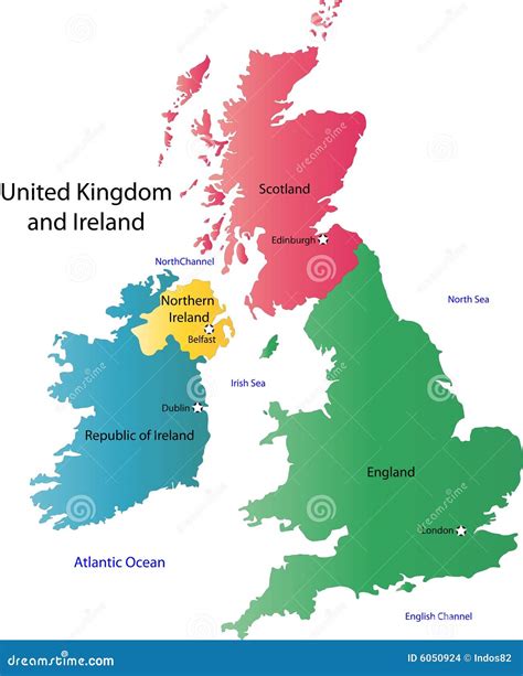 UK And Ireland Map Stock Images - Image: 6050924