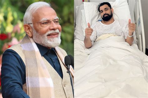 Pm Narendra Modi Wishes Mohammed Shami Speedy Recovery After Ankle