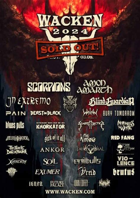 Wacken Open Air 2024 Todo Vendido Tras El Primer Avance Del Cartel