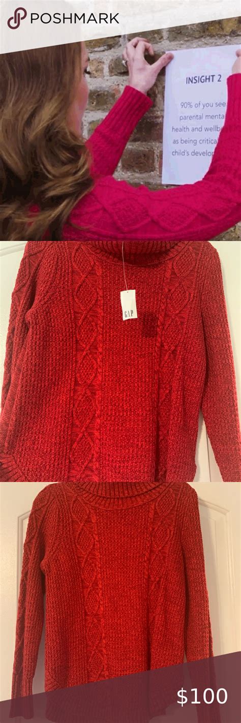 Red Gap Cable Knit Sweater Aso Kate Middleton Red Cable Knit Sweater Cable Knit Sweaters