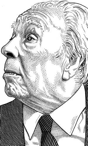 Jorge Luis Borges By Leib Chigrin Portrait Drawing Portrait