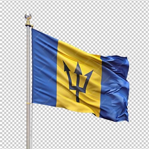 Barbados broken trident flag | Premium AI-generated PSD