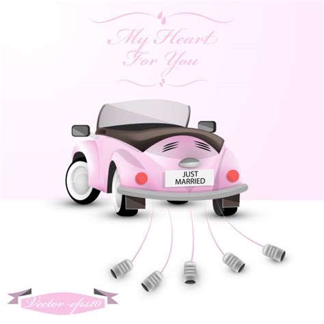 Just Married Car Illustrations Royalty Free Vector Graphics And Clip Art