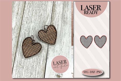 Heart Laser Earrings Svg Graphic By JustOneMoreProject Creative Fabrica