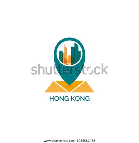 Hong Kong Map City Pin Point Stock Vector Royalty Free 1034582488