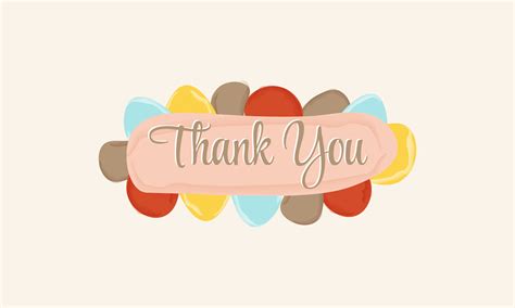 Thank You Typography Lettering Decorative Text Card 25418616 Vector Art