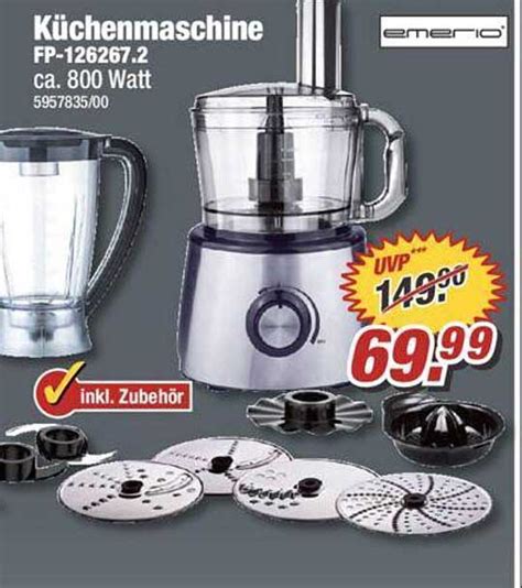 Küchenmaschine Fp 126267 2 Emerio Angebot bei POCO