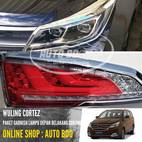 Jual Paket Garnish Lampu Depan Belakang Chrome Wuling Cortez