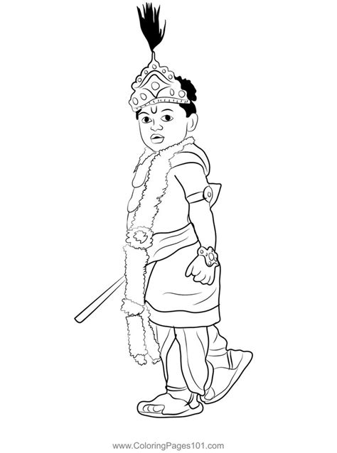 Bal Krishna Coloring Page | Coloring pages, Bal krishna, Pumpkin ...