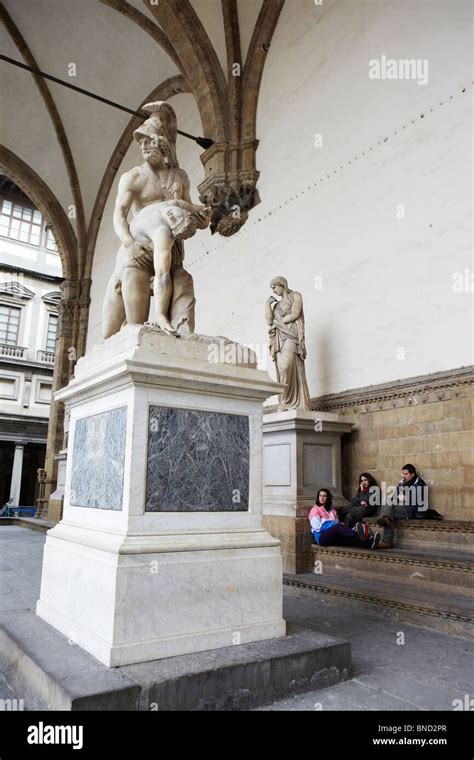 Restored Roman Statue Menelaus Supporting The Body Of Patroclus At