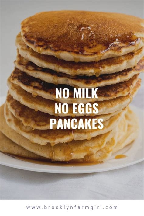 No Milk No Eggs Pancakes - Brooklyn Farm Girl