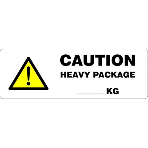 Caution Heavy Package Kg Parcel Labels