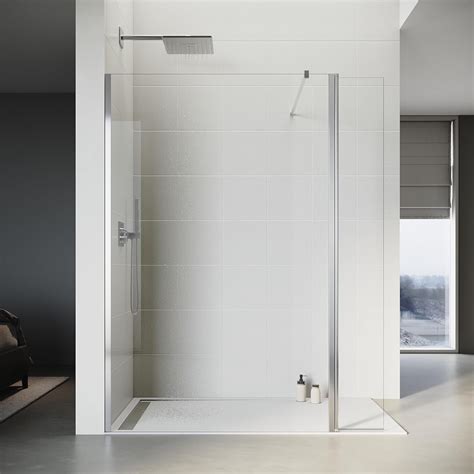 SONNI Shower Screen 70 X 200 Cm Walk In Shower With 30 Cm Side Panel