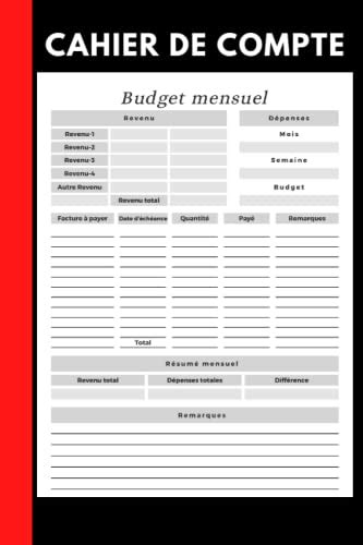 Cahier De Compte Personnel Carnet De Budget Familial Pour G Rer Les