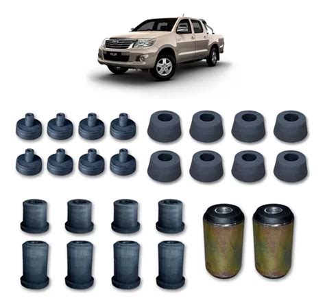 Kit Buchas Mola Amortecedor Tras Anti Ru Do Hilux