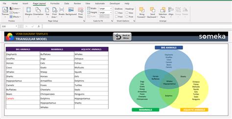 Venn Diagram Excel Template Circle Venn Diagram Maker