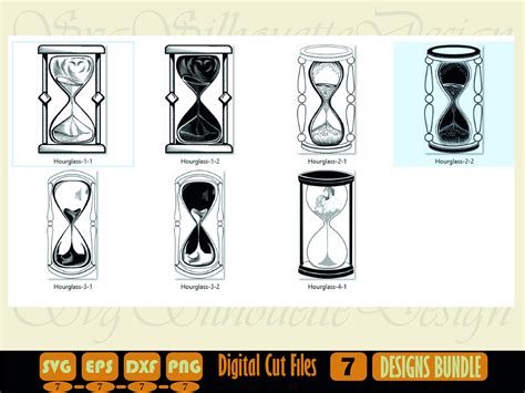 Hourglass Svg Bundle Hourglass Svg Hourglass Clipart Cut Etsy