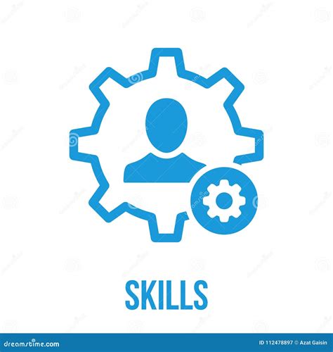 Skills Icon With Settings Sign Skills Icon And Customize Setup