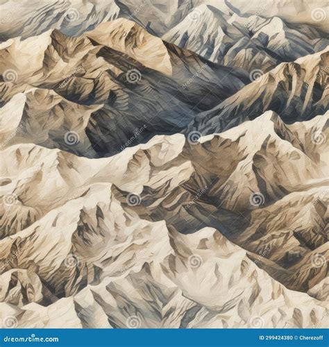 Seamless Top View Of Mountain Ranges Stock Photo Image Of Panoramic