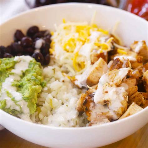 Copycat Chipotle Chicken Burrito Bowl The Carefree Kitchen