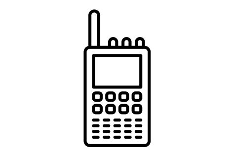 Walkie Talkie Outline Icon Illustration Par Maan Icons Creative Fabrica