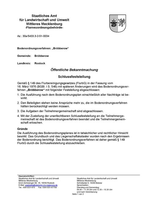 Staatliches Amt für Landwirtschaft und Umwelt Mittleres Mecklenburg