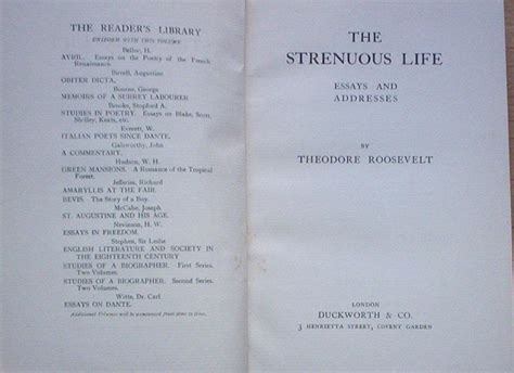 The Strenuous Life. by Roosevelt, Theodore | Thylacine Fine Books