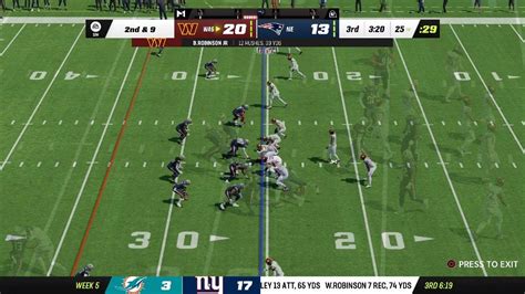 Madden Nfl 23 Franchise Week 5 Washington 1 4 At New England 2 3 2nd Half Youtube