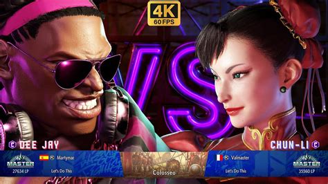 SF6 Martymar DEE JAY VS Valmaster CHUN LI 4K ACTION STREET