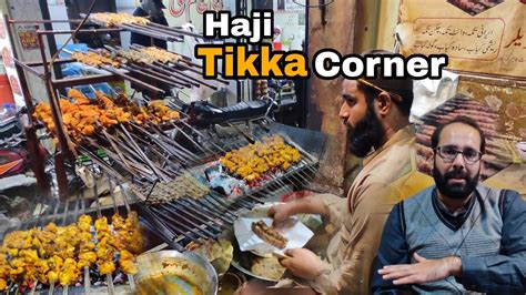 typical street food  sharaqpur sharifhaji tikka point seekh kabab