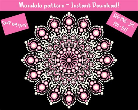 Dot Mandala Pattern Art Guide Dot Mandala Painting Svg Pdf Png