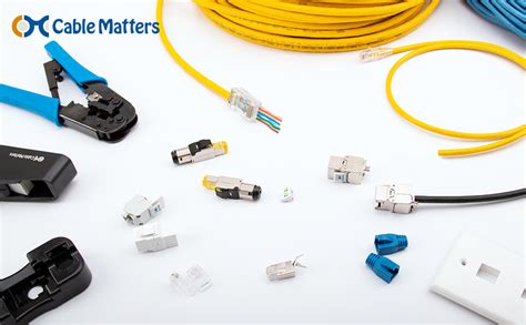 Cable Matters Paquete De 100 Enchufes Modulares RJ45 Cat 6 Pass Through