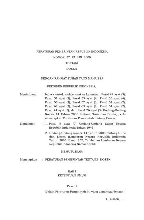 Pdf Peraturan Pemerintah Republik Indonesia Dengan Prodi Hasil