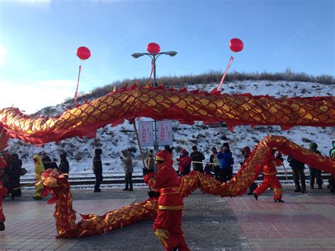 Background Foto Prosesi Barongsai Parade Festival Tradisional Tradisi