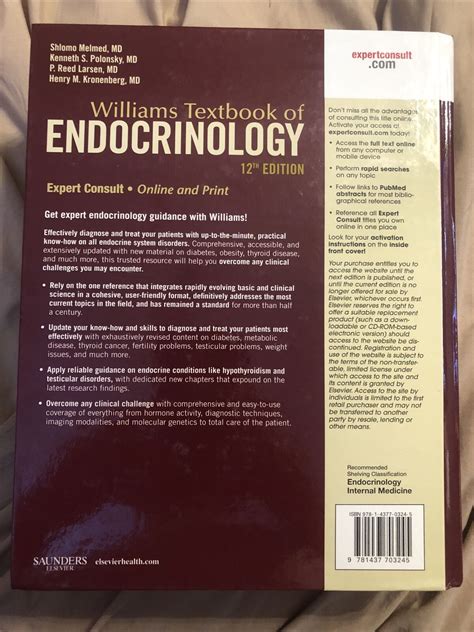 Williams Textbook Of Endocrinology By Kenneth S Polonsky Shlomo