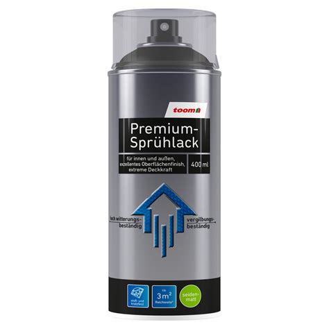 toom Premium Sprühlack schwarz glänzend 400 ml