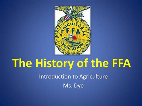 Ppt The History Of The Ffa Powerpoint Presentation Free Download