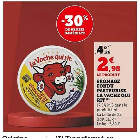 Promo Fromage Fondu Pasteuris La Vache Qui Rit Chez U Express