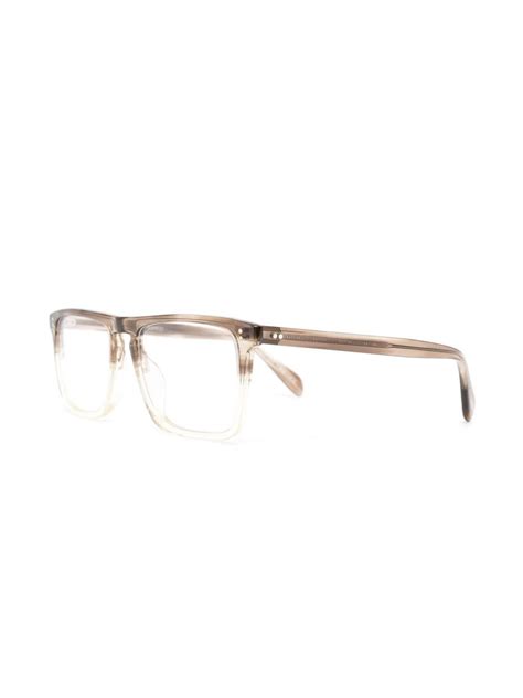 Oliver Peoples Bernardo Square Frame Glasses Neutrals Farfetch Uk