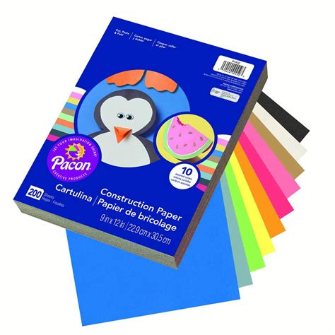 Pacon® Lightweight Construction Paper 9 X 12 10 Assorted Colors 200 Sheets Per Pack 3