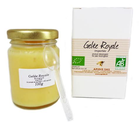 Gelée Royale Biologique Pure Fraîche en Pot Familial 100 Grammes