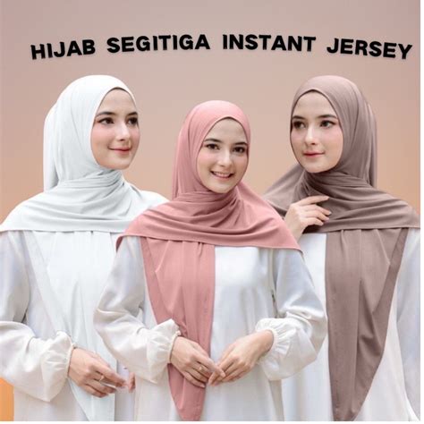 Jual Jilbab Hijab Segitiga Instan Jersey Hijab Jersey Premium Setia