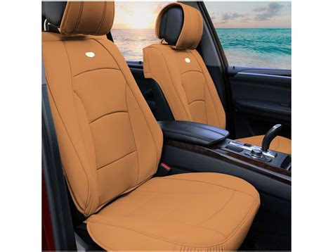 Fh Group Ultra Comfort Leatherette Seat Cushions Pu Solidtan Rt