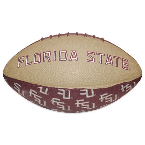 Logo Brands Florida State Stacked Fsu Design Mini Rubber Football